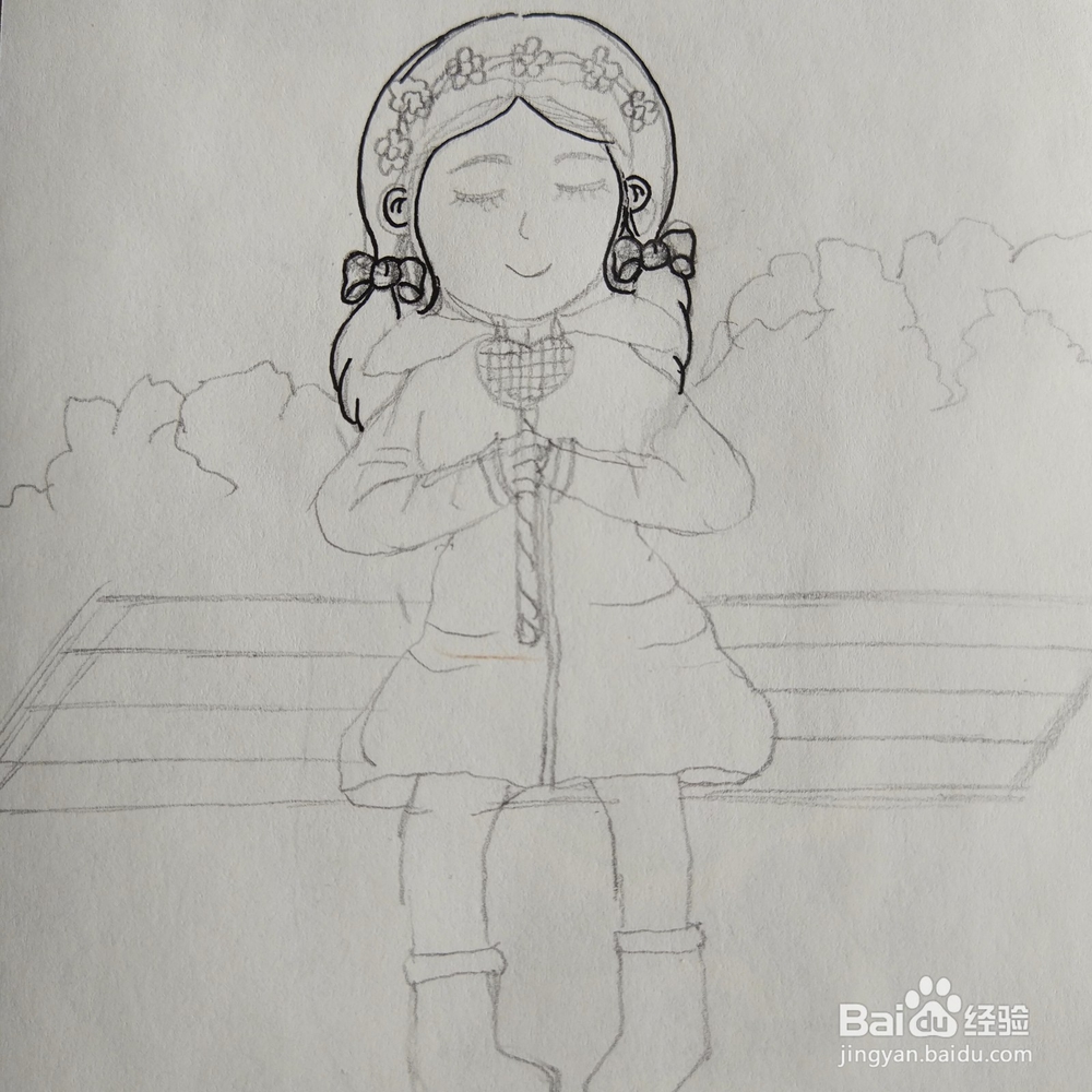 简笔画：可爱萌萌哒女孩步骤图