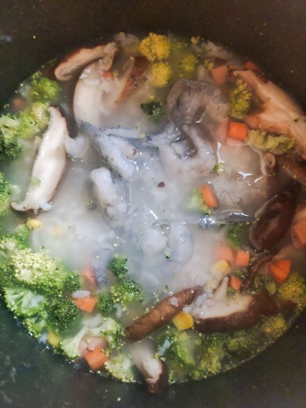 什锦虾仁蔬菜粥