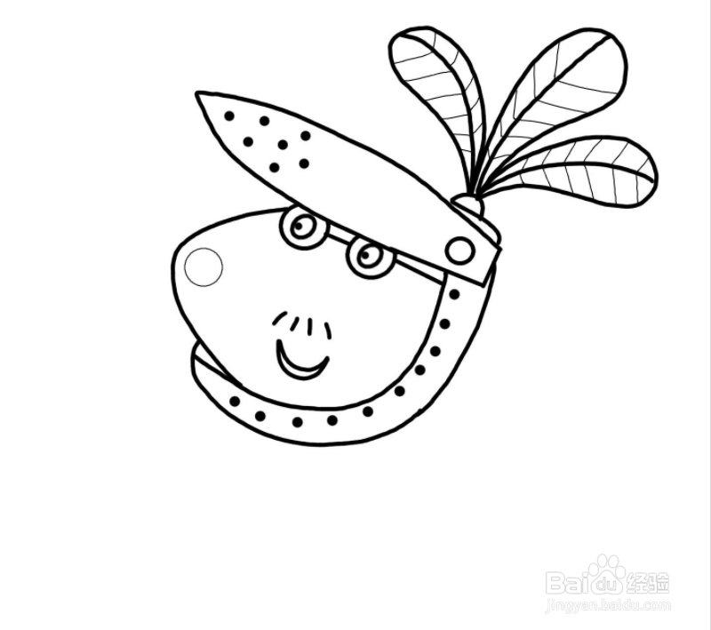 穿盔甲的兔先生简笔画怎么画（小猪佩奇）