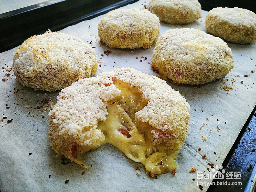 简单做雪花流心芝士饼