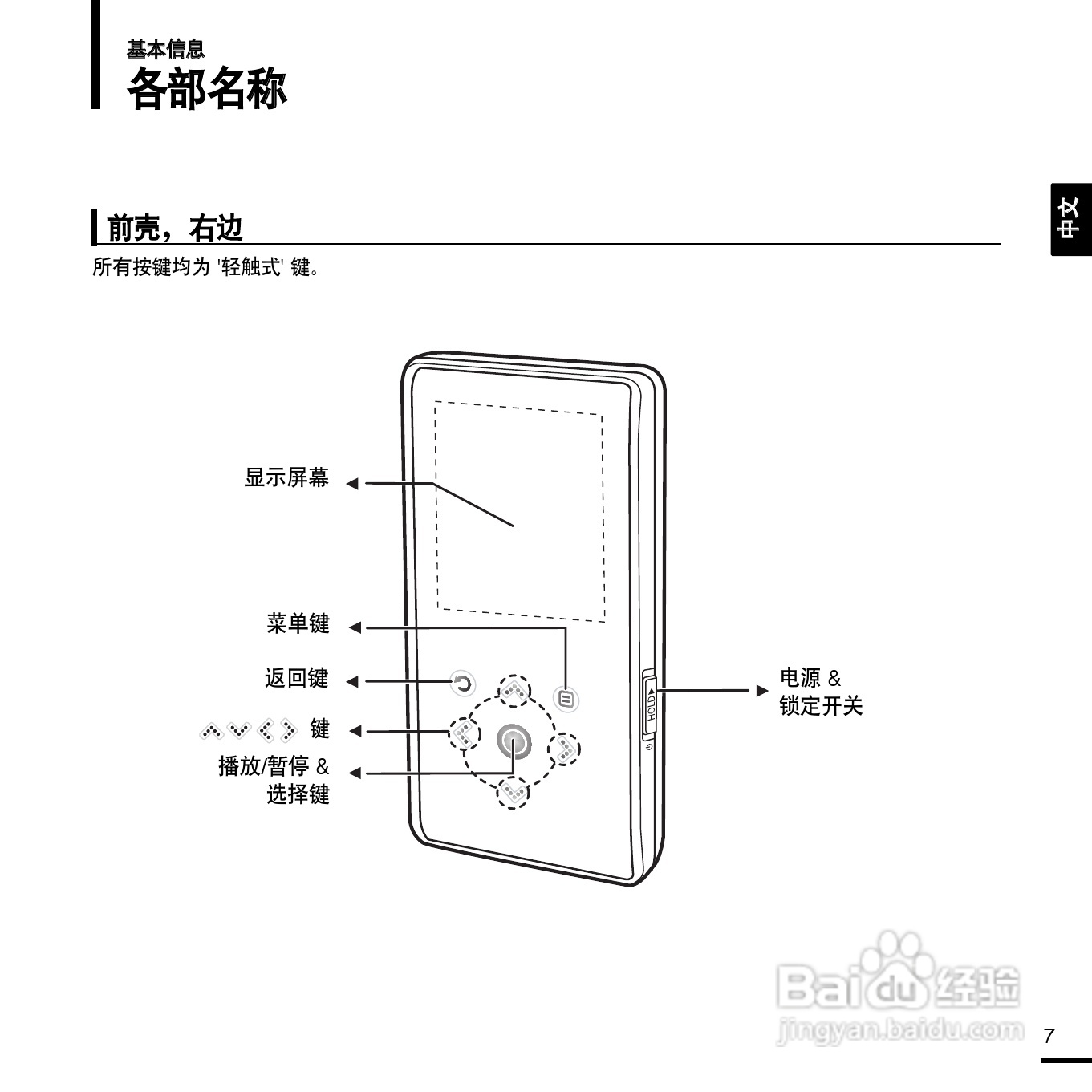 三星YP-K3 MP3播放器使用说明书:[1]