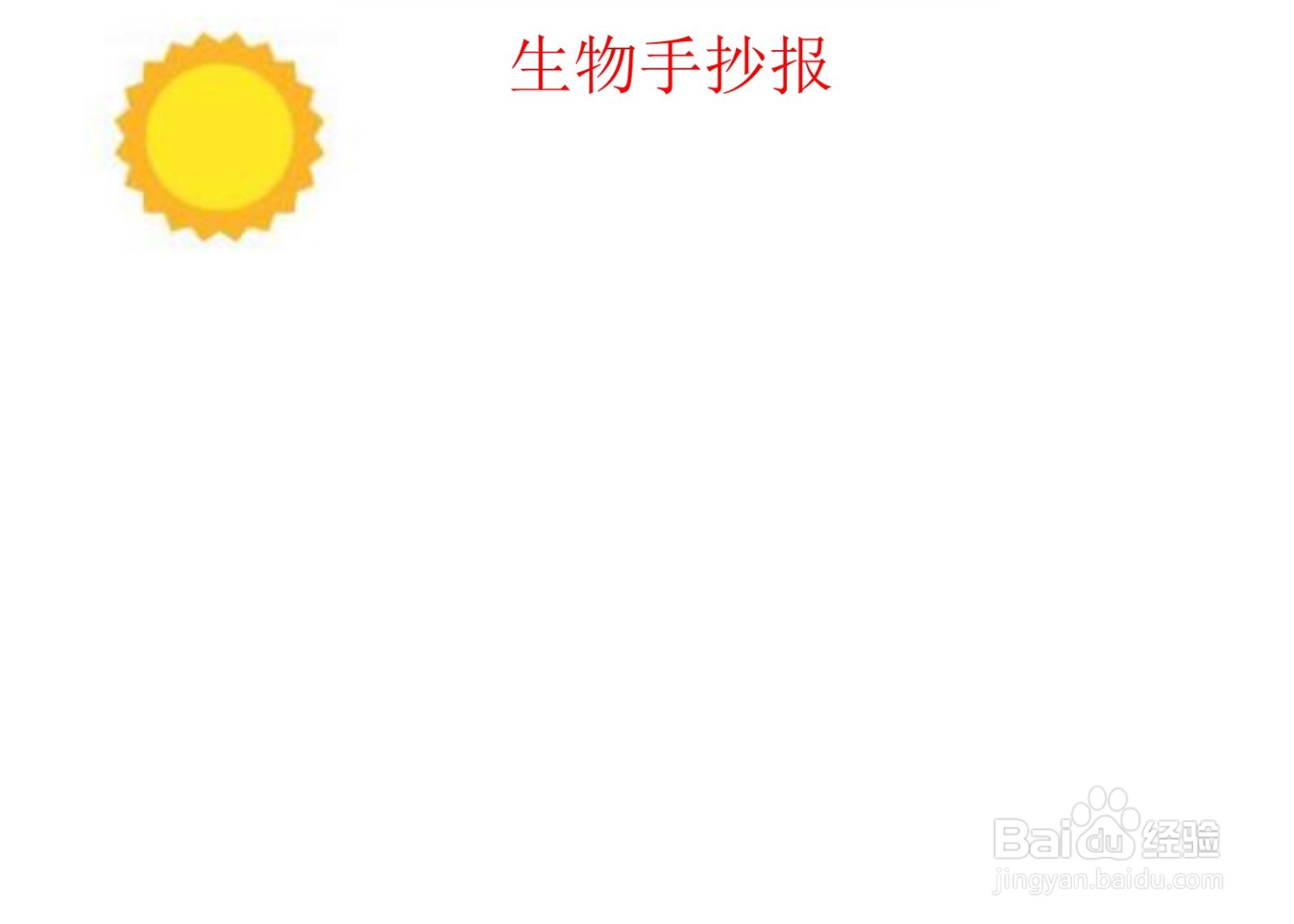 生物手抄报高中