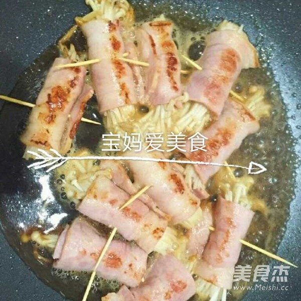 培根爱金针的做法