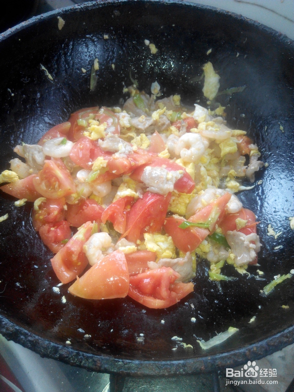 鸡蛋西红柿烩虾仁