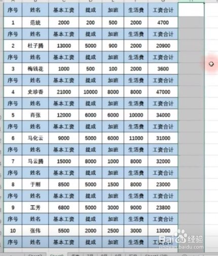 如何让工资表变成工资条？