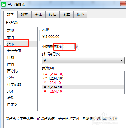 excel给员工工资添加人民币符号