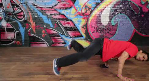 学跳breaking的旋转动作