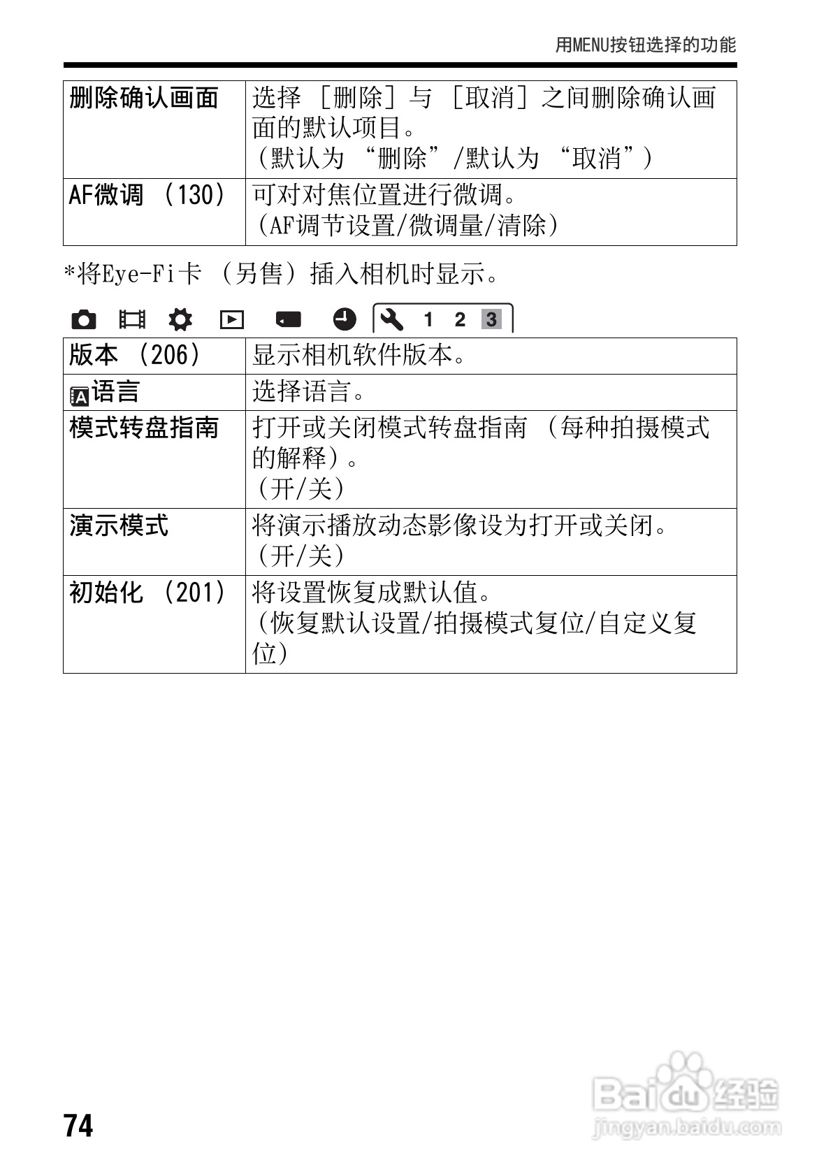 SONY索尼SLT-A77V数码相机说明书:[8]