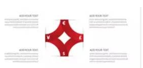 用PPT的环形图组合设计制作带凹进弧度的菱形