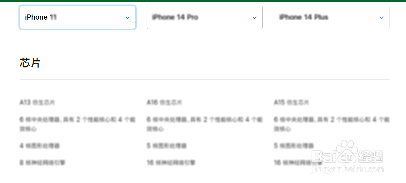 iphone所有型号参数对比