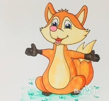 简笔画系列-怎么画超萌小狐狸简笔画彩色