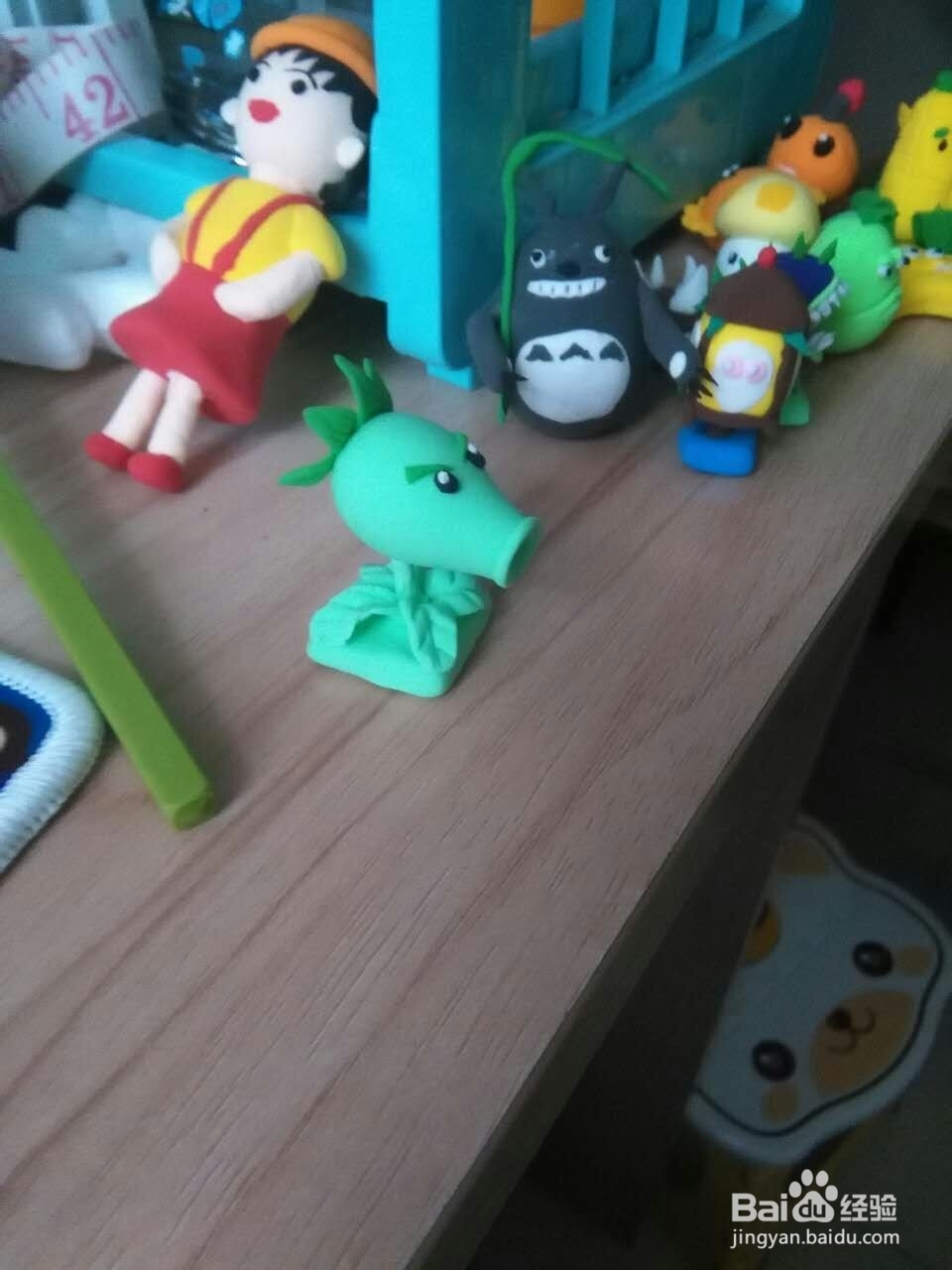 豌豆射手超轻粘土制作步骤