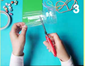 漂亮的饮料瓶、易拉罐烟灰缸的制作方法