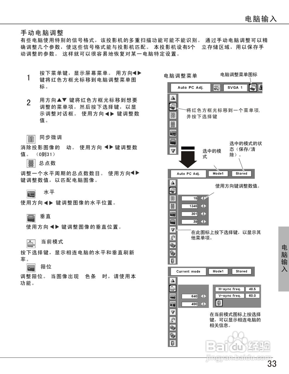 EIKI爱其 LC-XB27N投影机说明书:[4]