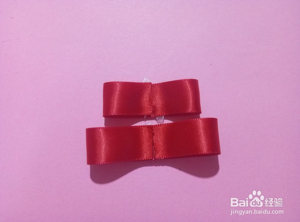 手工珍珠双色小花头花头绳制做方法