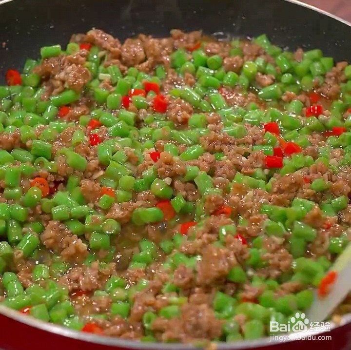 肉末炒豆角的制作方法