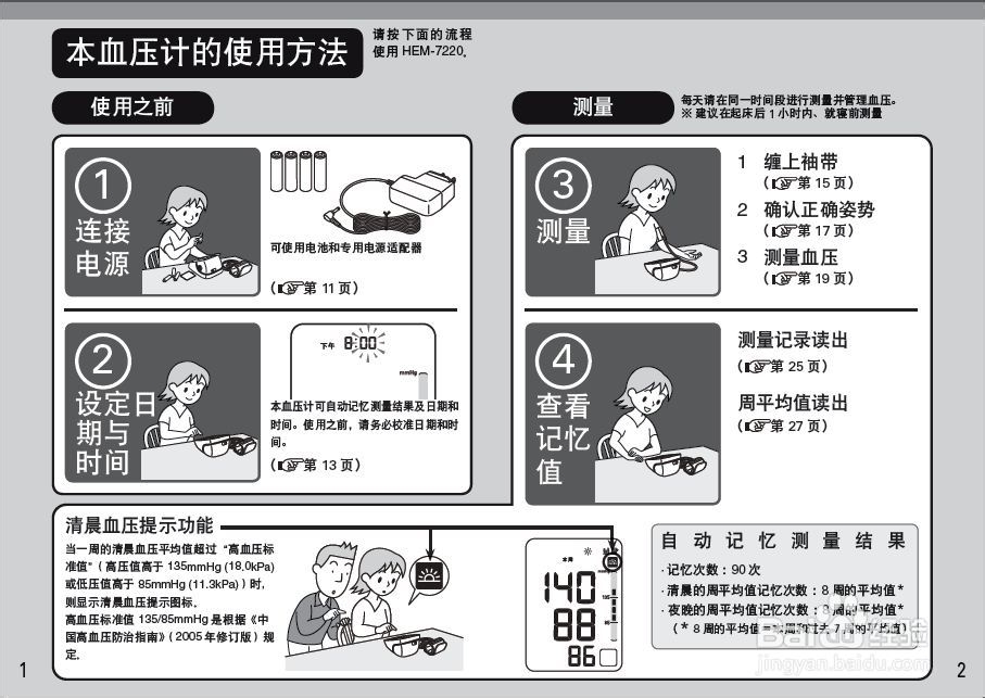 歐姆龍hem-7220電子血壓計使用說明書:[1]