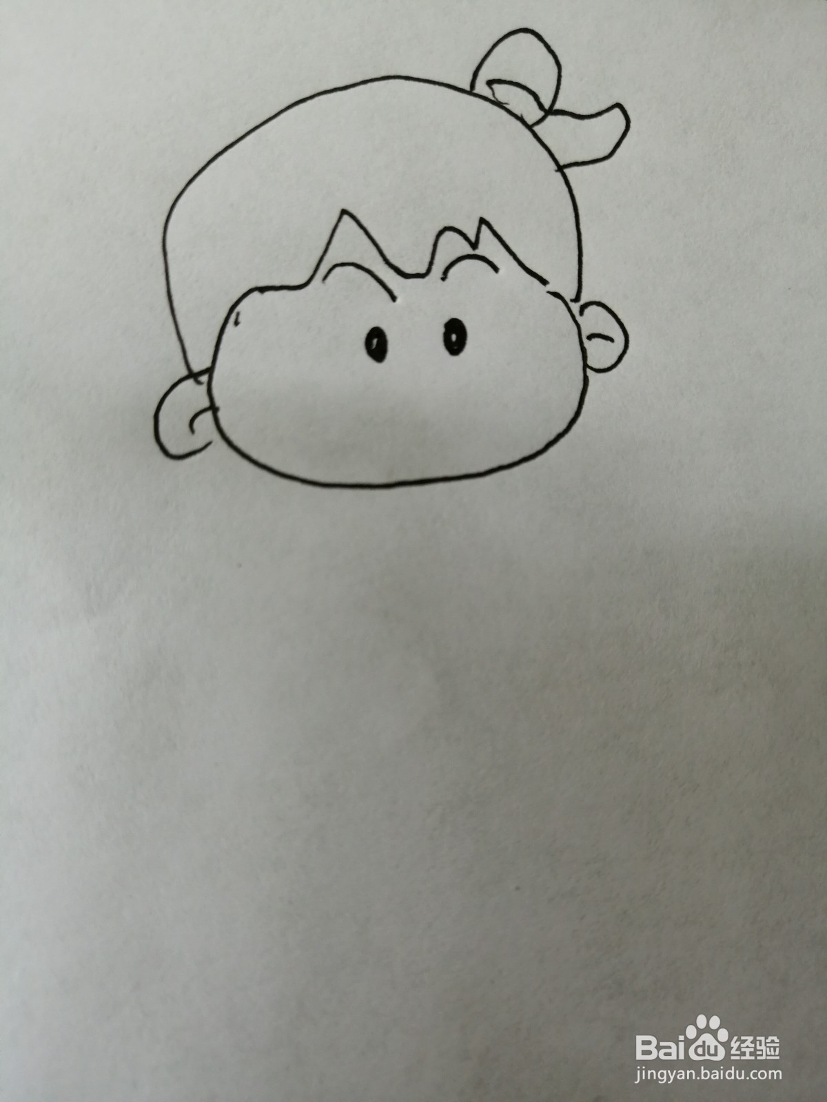 拿着棍子的小孩怎么画