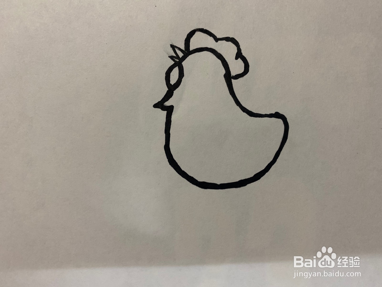 怎么画一只大公鸡