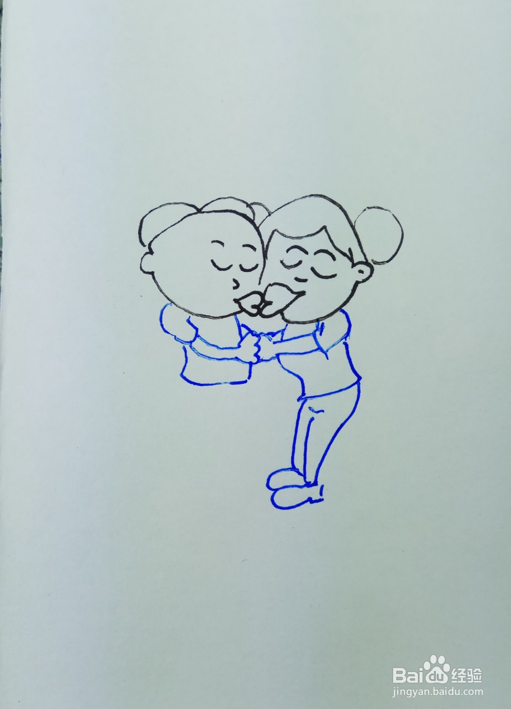 怎样画简笔画“相亲相爱一家人”