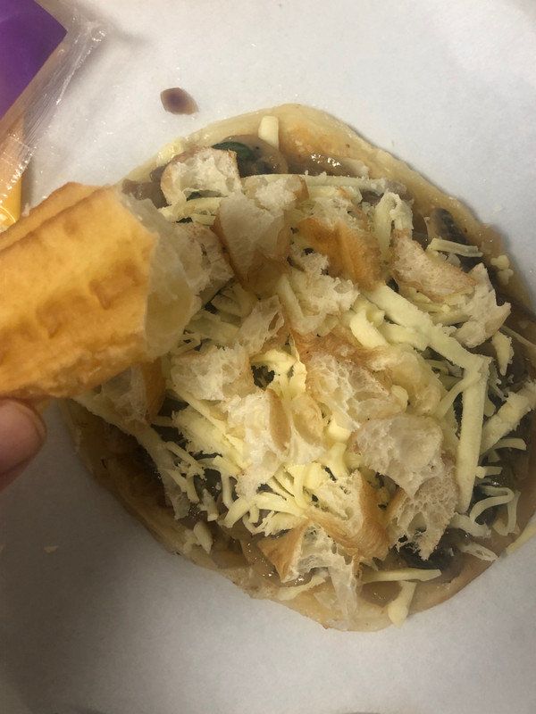 快手味噌三文鱼飞饼披萨