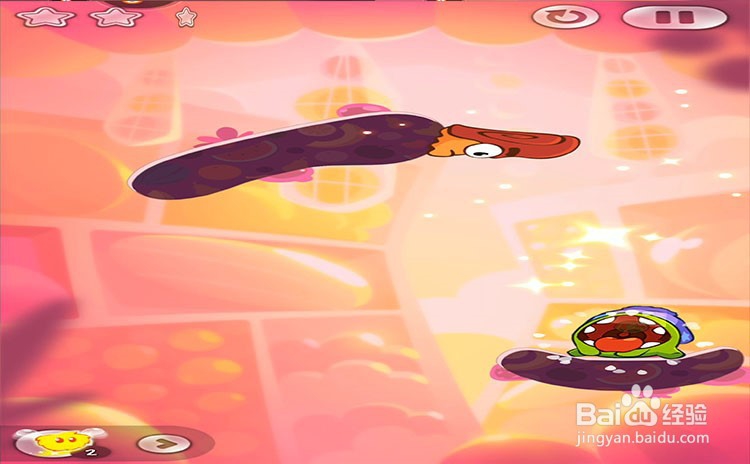 手机游戏割绳子2关卡6-1、关卡6-2三星攻略