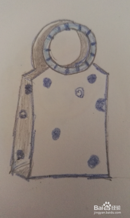 彩色简笔画手提袋的画法