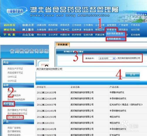 如何在省药监局网上的查询医疗器械注册证号