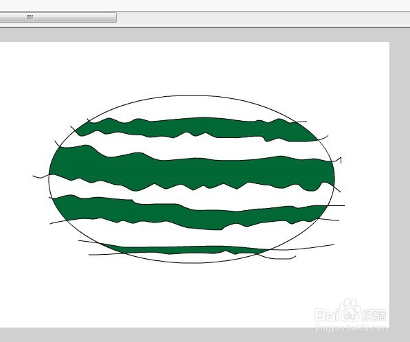 flash绘制夏日水果西瓜的教程