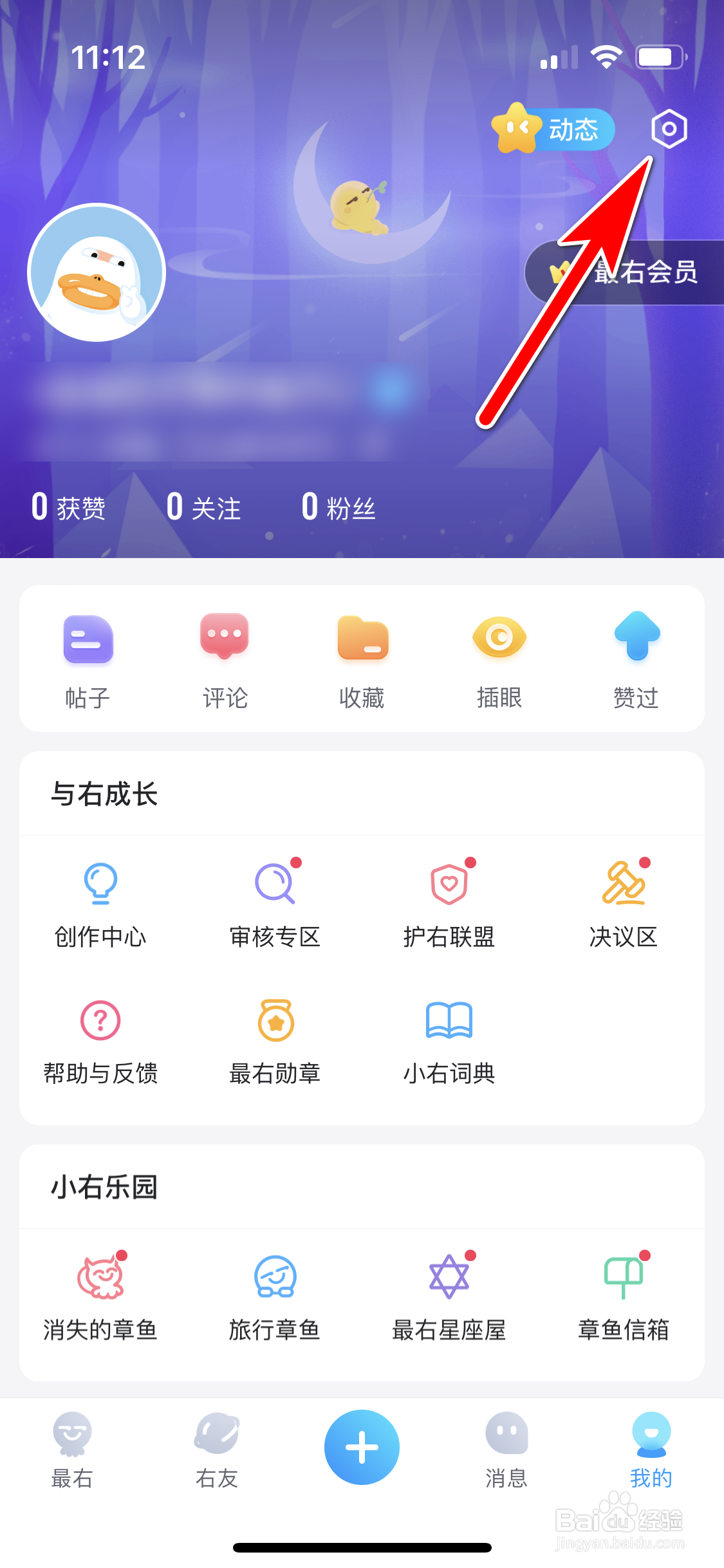 最右怎么开启夜间模式