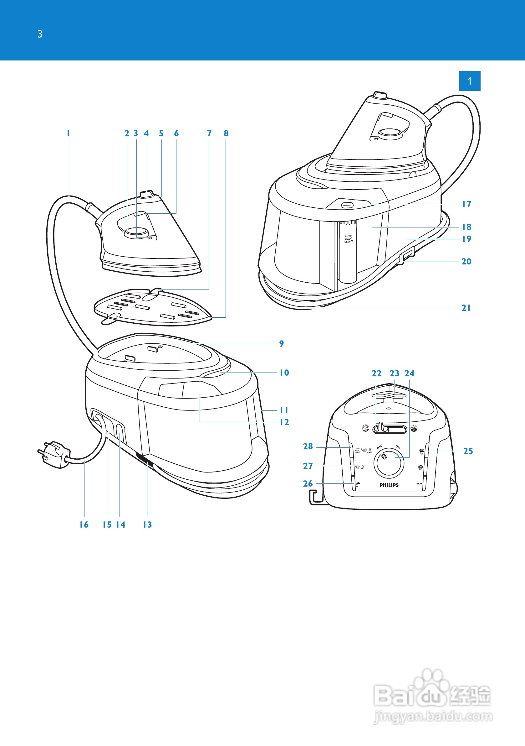 飞利浦 GC9140电熨斗使用说明:[1]