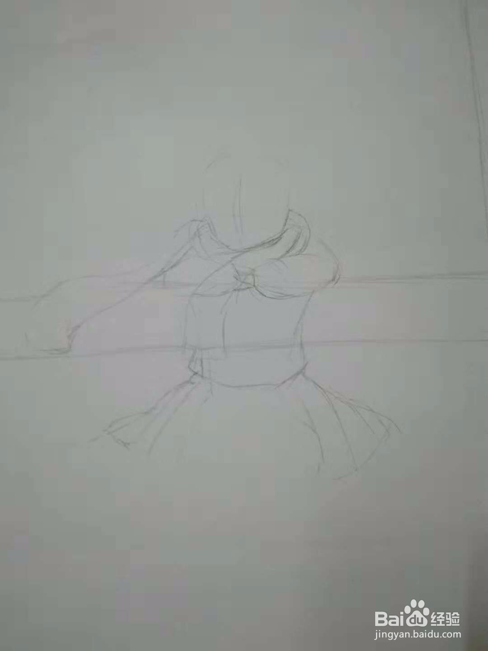 《趴在窗台上的少女》漫画人物手绘线稿教程