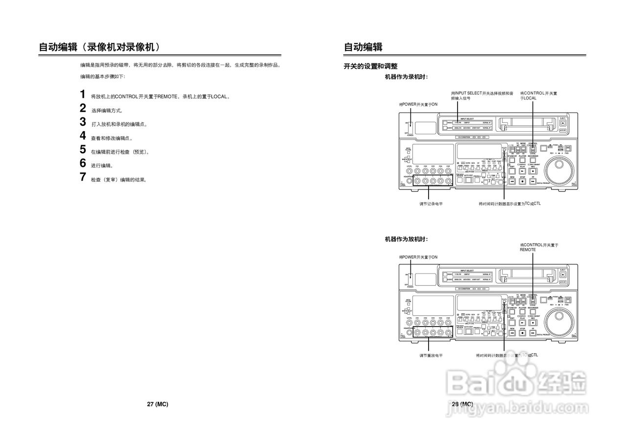 松下AJ-D970MC数码摄像机说明书:[2]