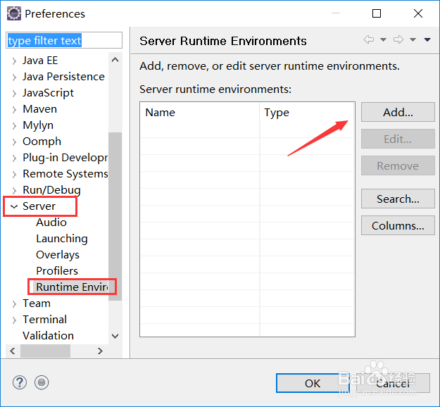 eclipse中配置tomcat