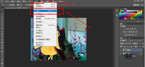 ps一张照片里的某种颜色保留，其他的颜色变黑白