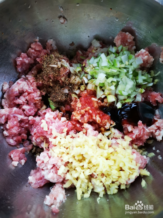 给对象做的味道槐花肉饼