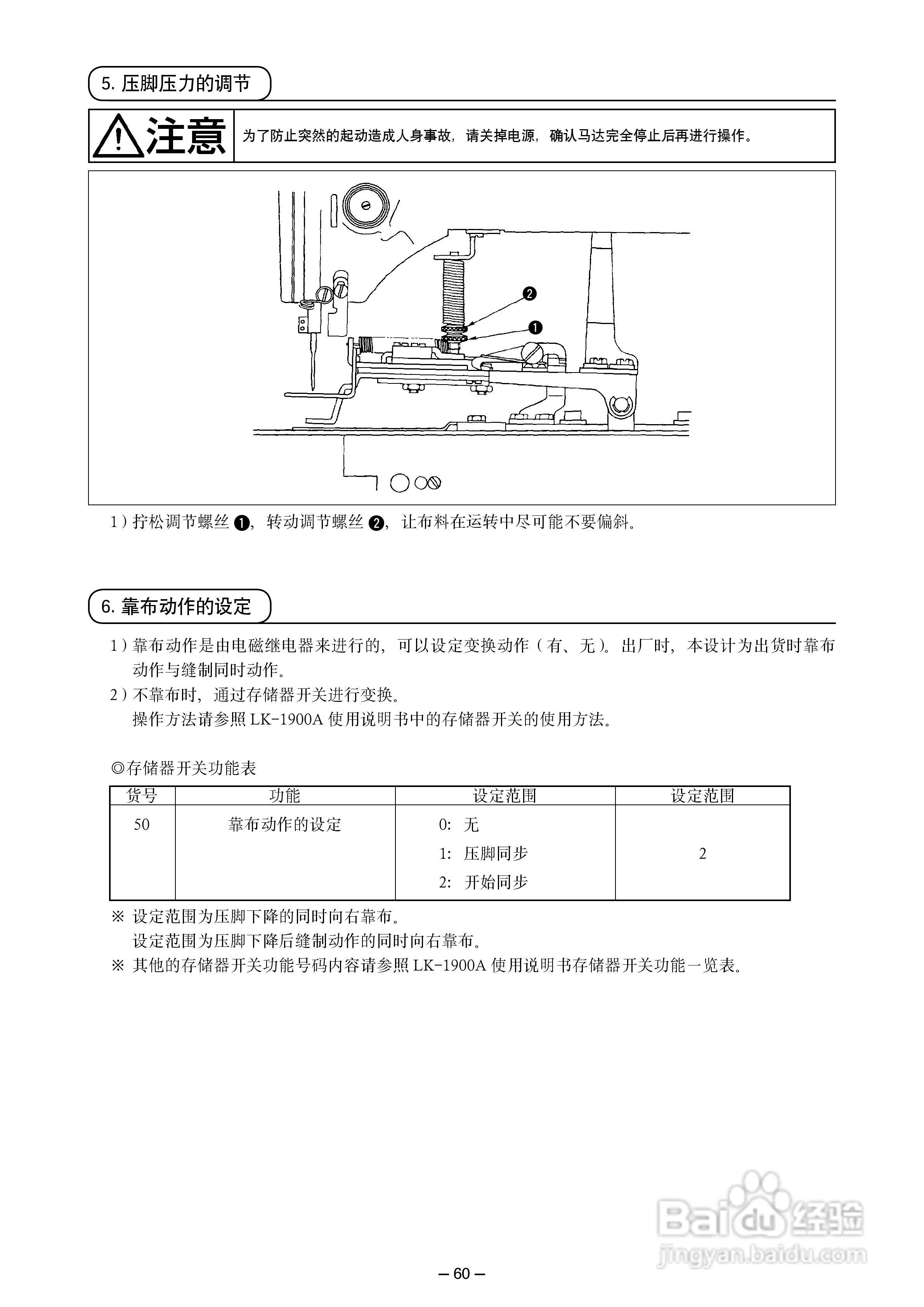 LK-1900A高速电子加固缝纫机使用说明书:[7]