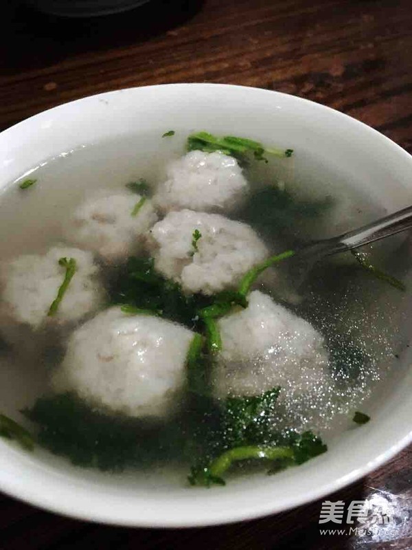 翡翠藕丸汤的做法