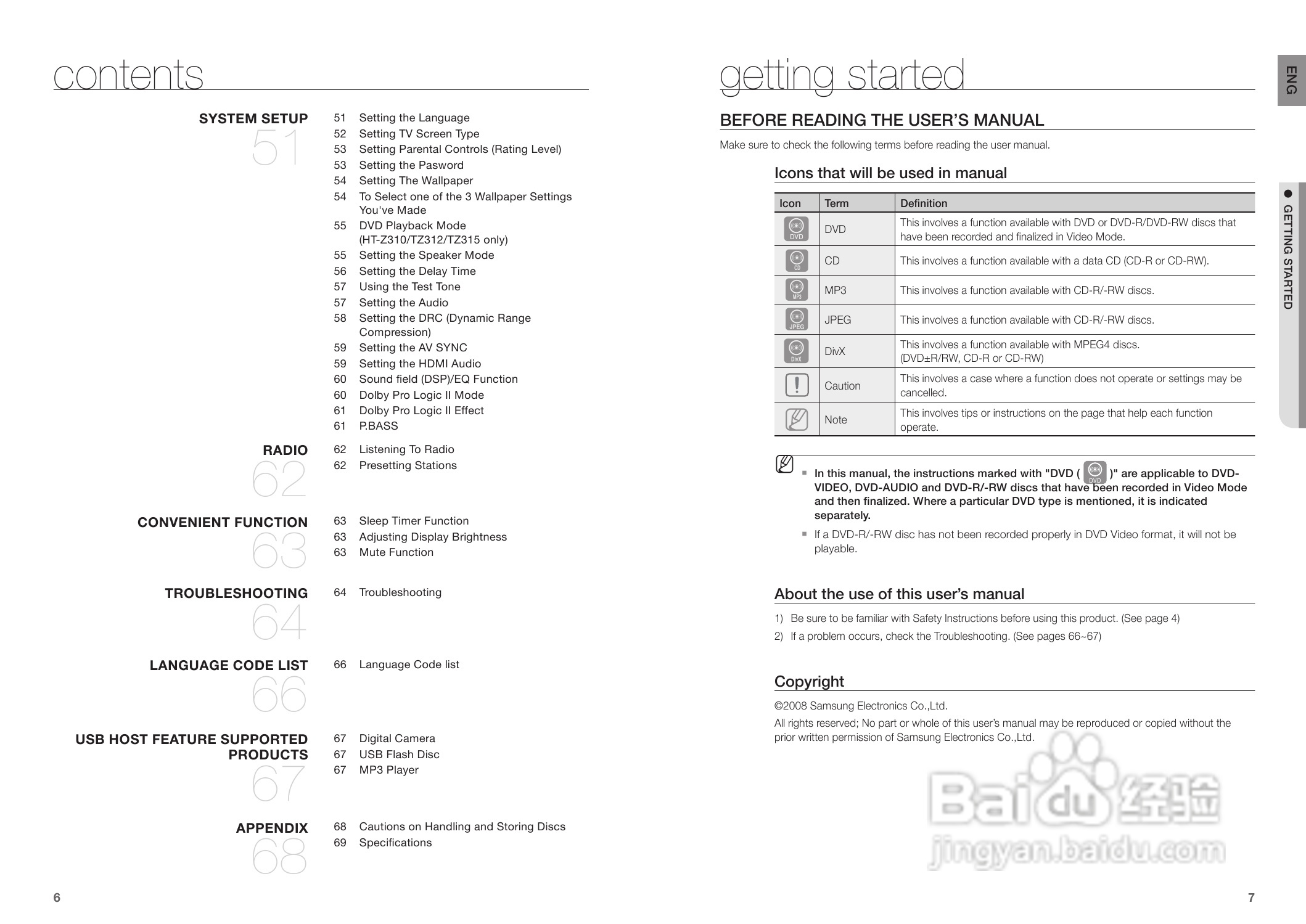 三星HT-TZ215家庭影院使用说明书:[1]