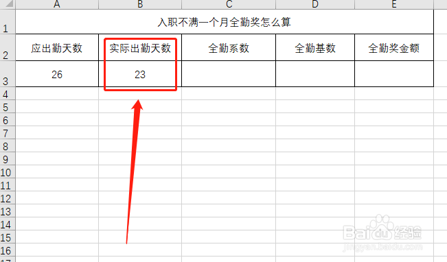 入职不满一个月怎么算全勤奖金额