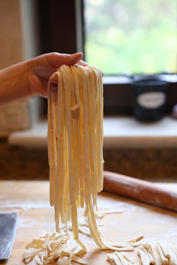 茄丁时蔬鸡蛋拌面