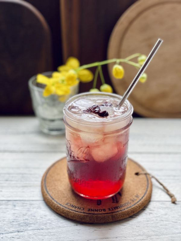 花茶冻蔓越莓饮