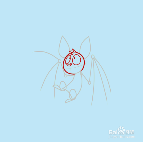 如何画卡通蝙蝠的简笔画？