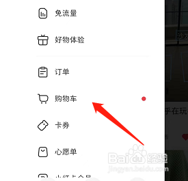 小红书如何查找购物车