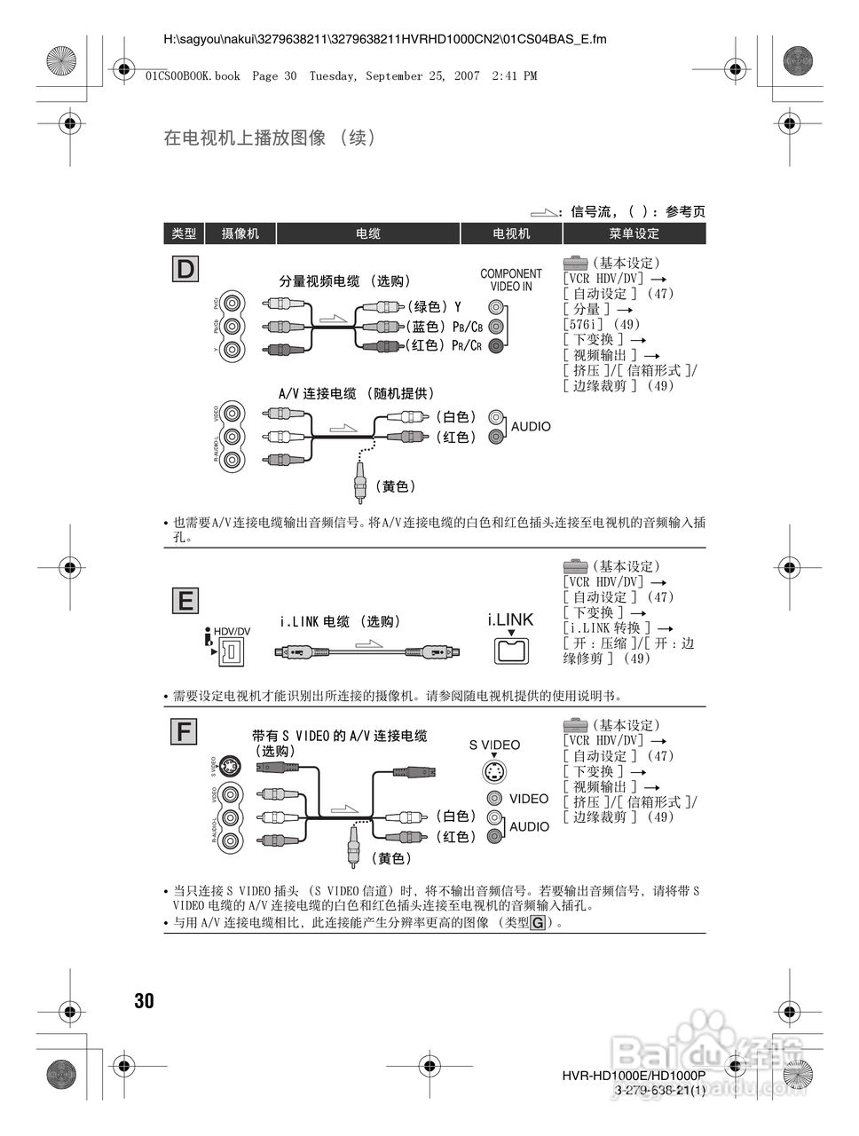 索尼HDR-HD1000P数字摄录一体机使用说明书:[3]