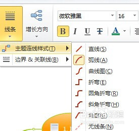 MindManager中的线条工具