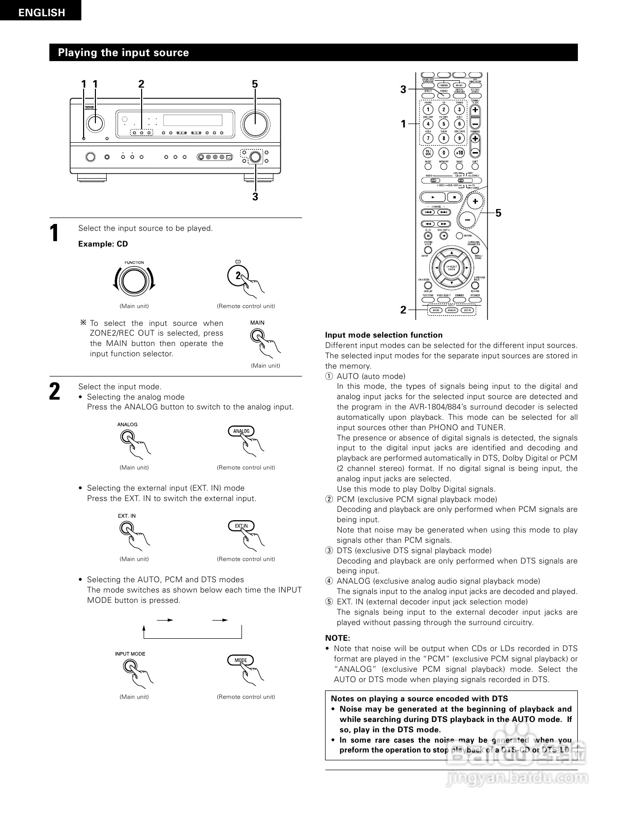 DENON AVR-1804功放说明书:[2]