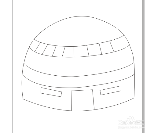 使用cdr如何绘制蒙古包