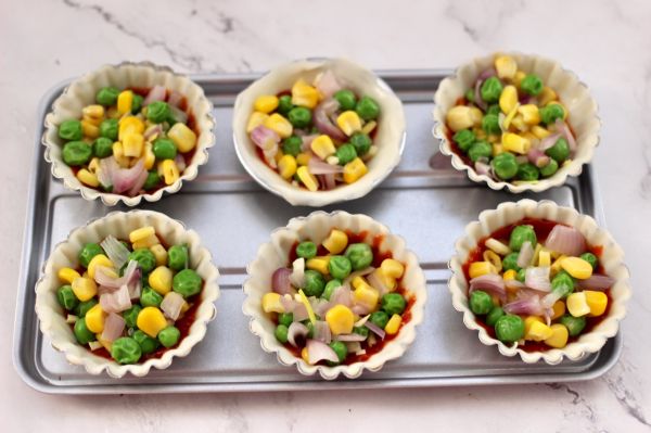 虾仁时蔬迷你披萨