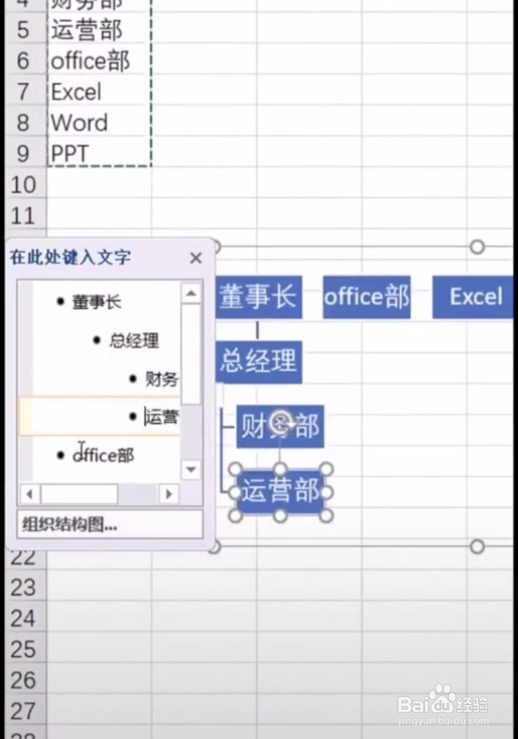 如何利用excel制作组织结构图呢？